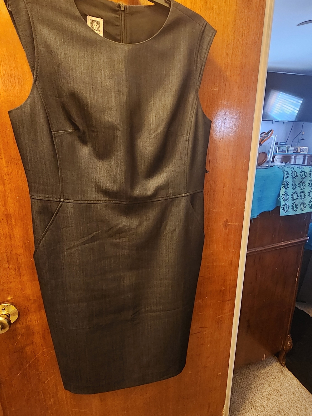 Anne Klein Chassic Demin Sleeveless Sheath Dress